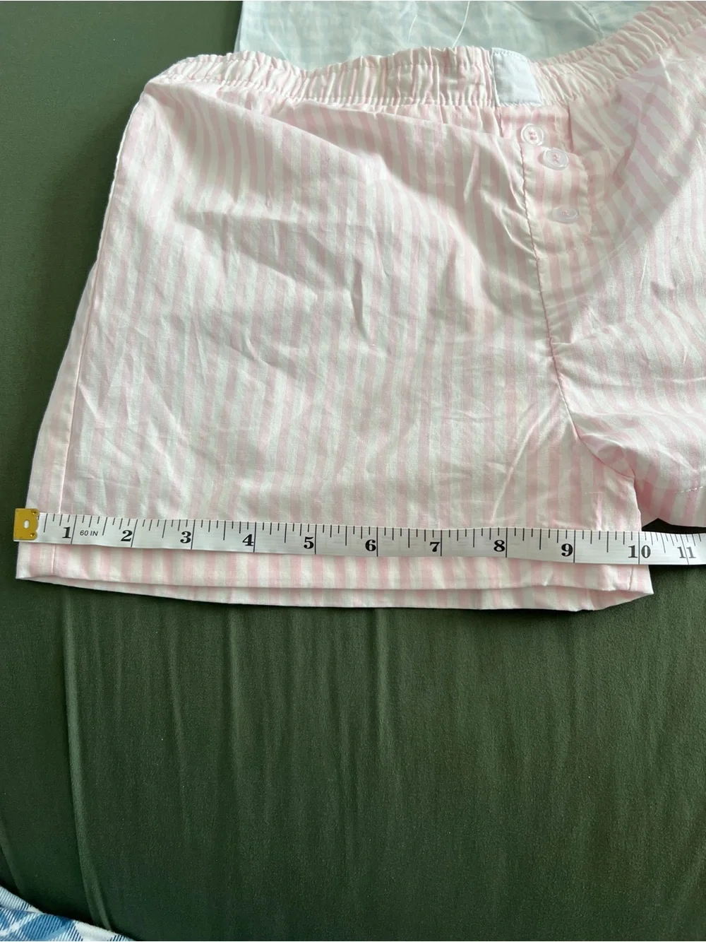 Pair of Girl Shorts 100% Cotton - Pink & Light Blue Size M 10-12